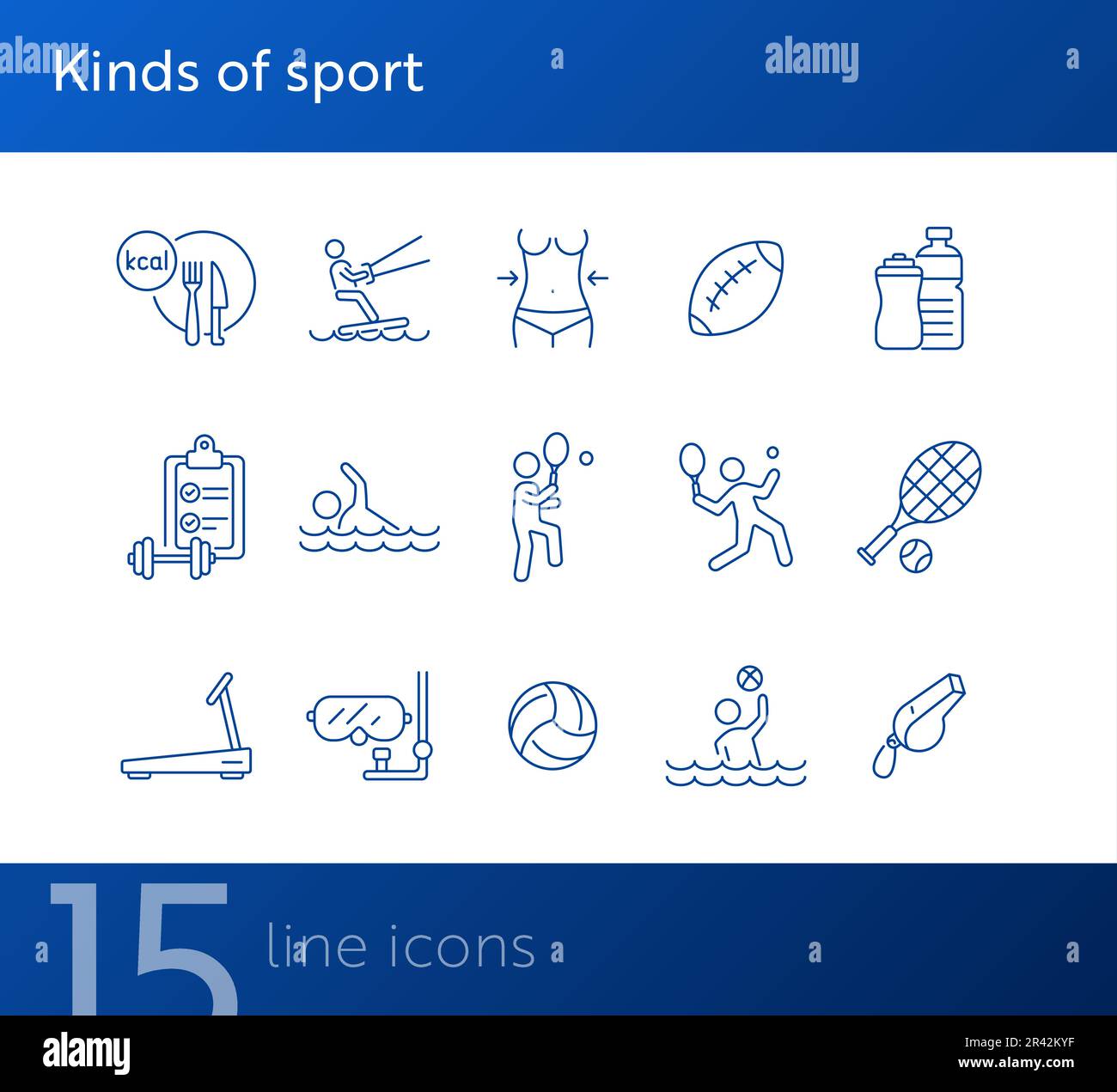Kinds of sport line icon set Stock Vector Image & Art - Alamy