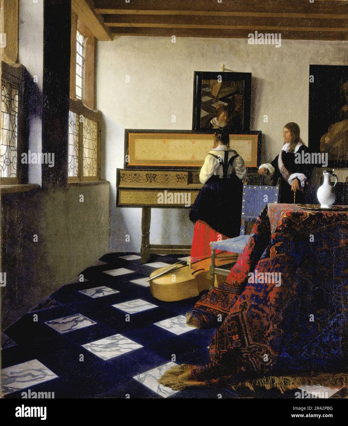 ノーマン・ロックウェル 陶器 The Music Lesson Vermeer music lesson hi-res stock photography and images - Alamy