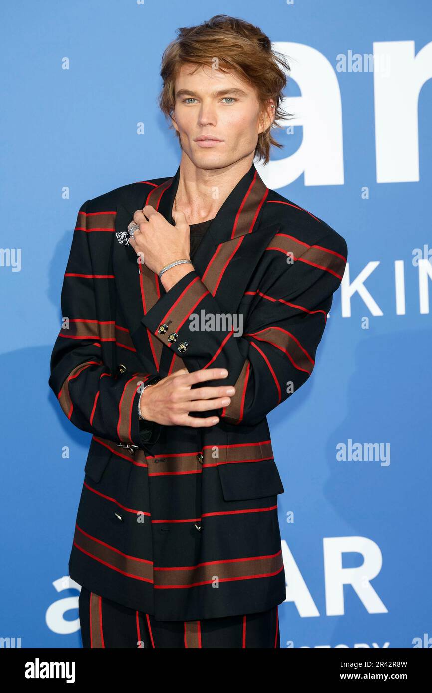 Jordan Barrett attends the amfAR Gala Cannes 2023 during the 76th Cannes Film Festival, Festival