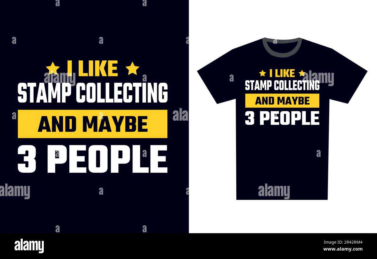 Stamp Collecting T Shirt Design Template Vector Stock Vector Image
