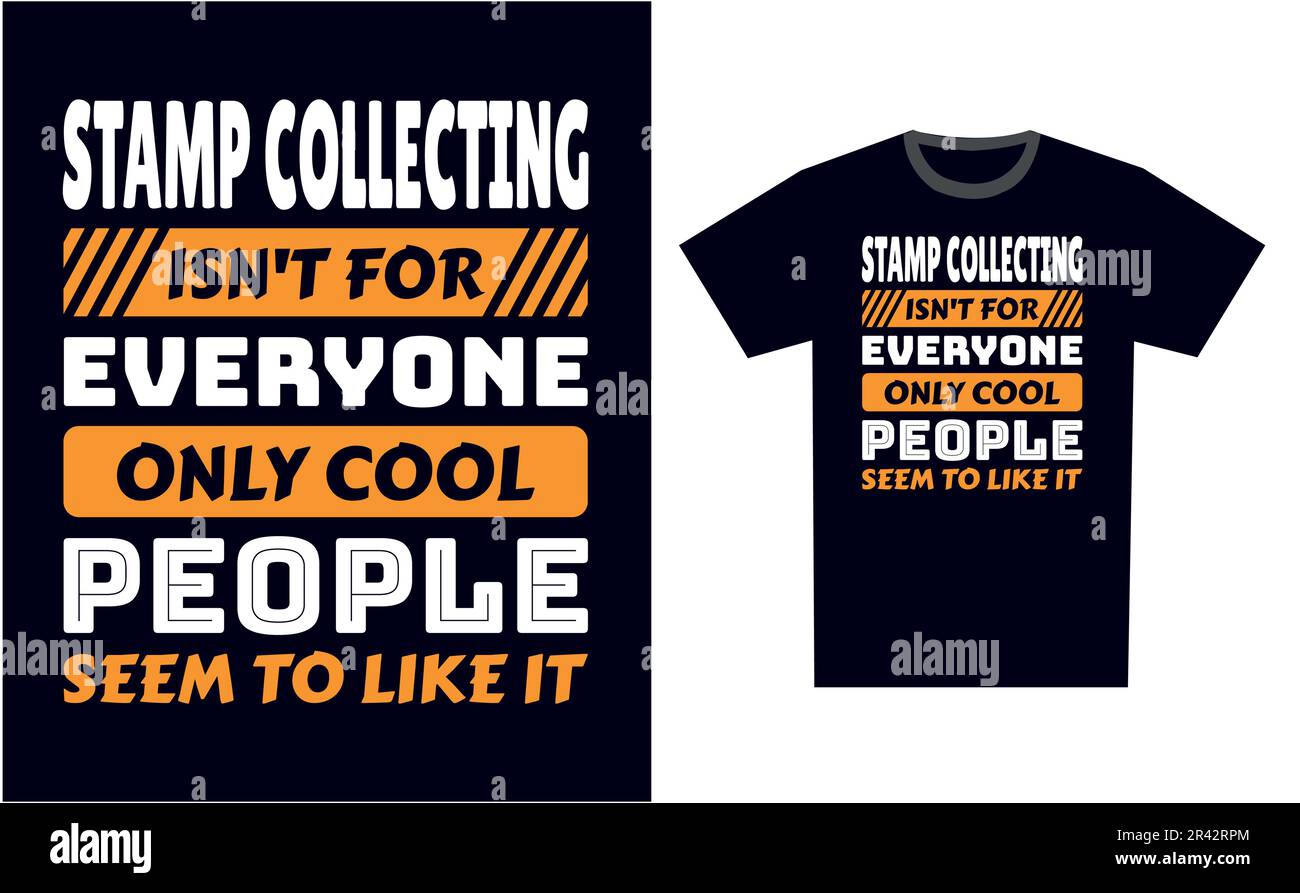 Stamp Collecting T Shirt Design Template Vector Stock Vector Image