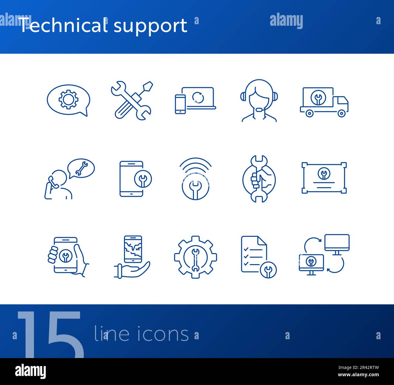 Monitor operator icon outline hi-res stock photography and images - Alamy