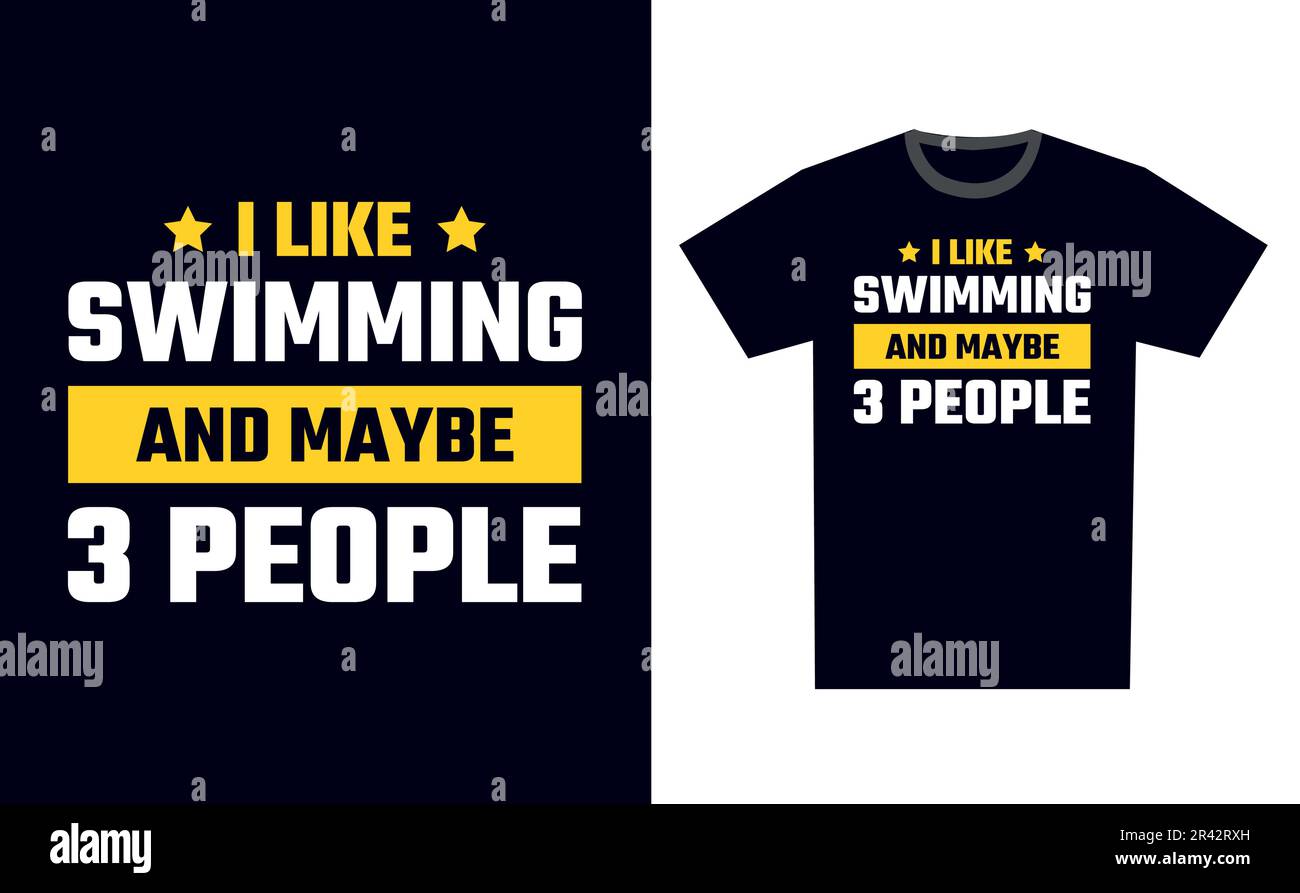 Swimming T Shirt Design Template Vector Stock Vector Image & Art Alamy