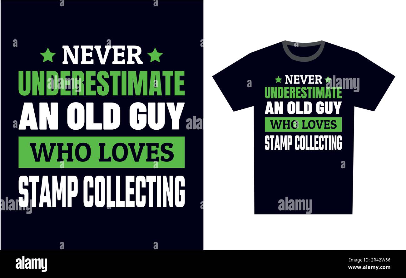 Stamp Collecting T Shirt Design Template Vector Stock Vector Image