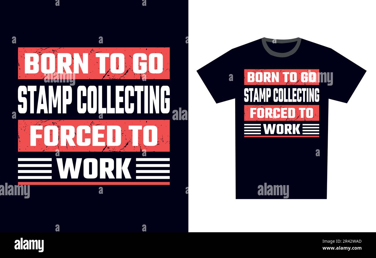 Stamp Collecting T Shirt Design Template Vector Stock Vector Image