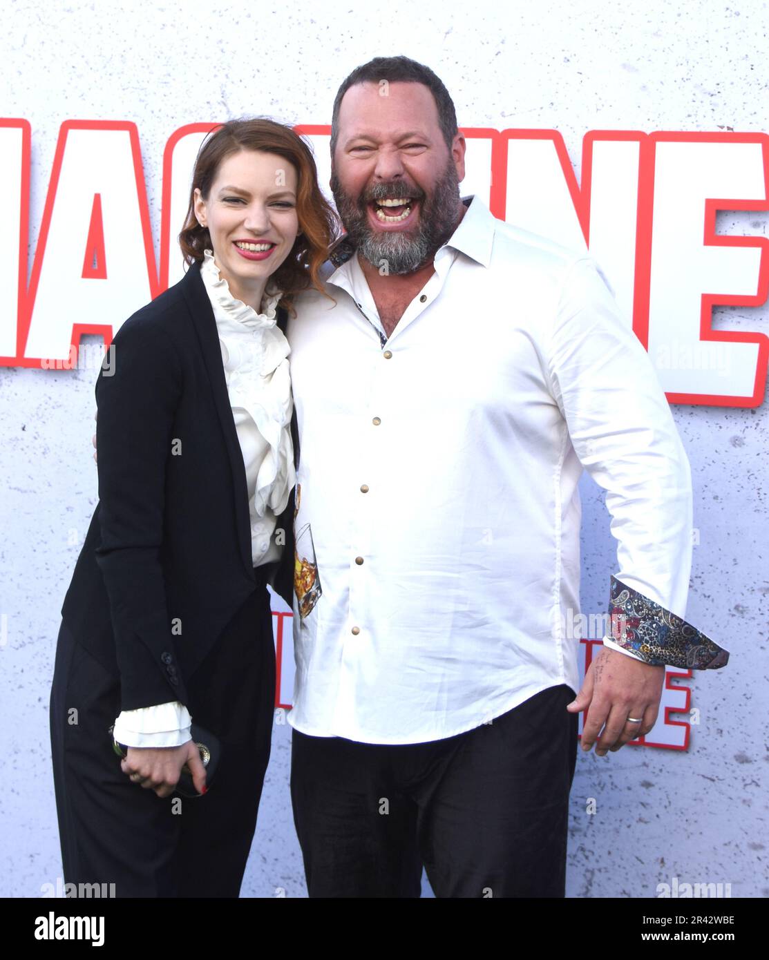 Los Angeles, California. 25th May 2023 Actress Iva Babic and Comedian/Actor Bert Kreischer attend the Los Angeles Premiere of Sony Pictures' 'The Machine' at Regency Village Theatre on May 25, 2023 in Los Angeles, California. , USA. Photo by Barry King/Alamy Live News Stock Photo
