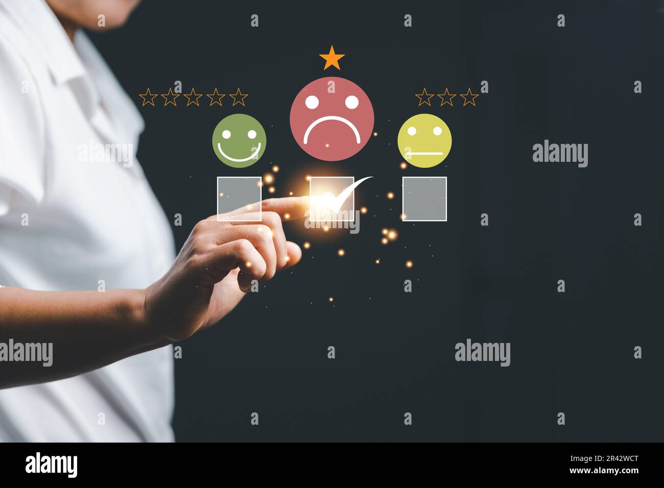 Customer Experience dissatisfied Concept, Unhappy Businesswoman Client