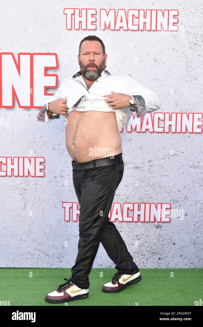 Bert Kreischer arrives at a special screening of "The Machine" on
