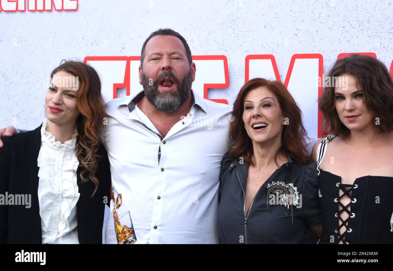 Los Angeles, California. 25th May 2023 (L-R) Actress Iva Babic, Comedian/Actor Bert Kreischer, Actress Stephanie Kurtzuba and Actress Jess Gabor attend the Los Angeles Premiere of Sony Pictures' 'The Machine' at Regency Village Theatre on May 25, 2023 in Los Angeles, California. , USA. Photo by Barry King/Alamy Live News Stock Photo