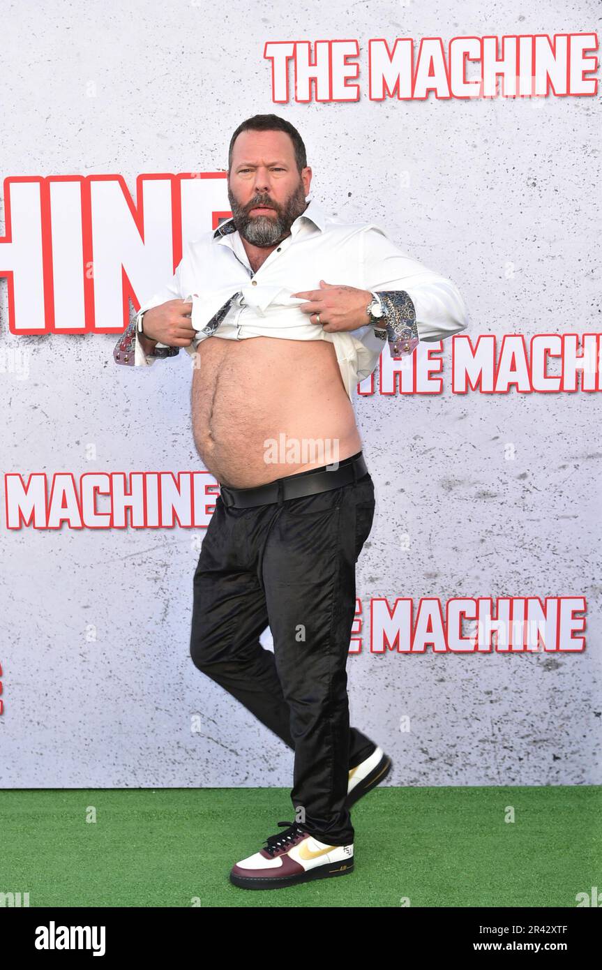 Bert Kreischer arrives at a special screening of "The Machine" on