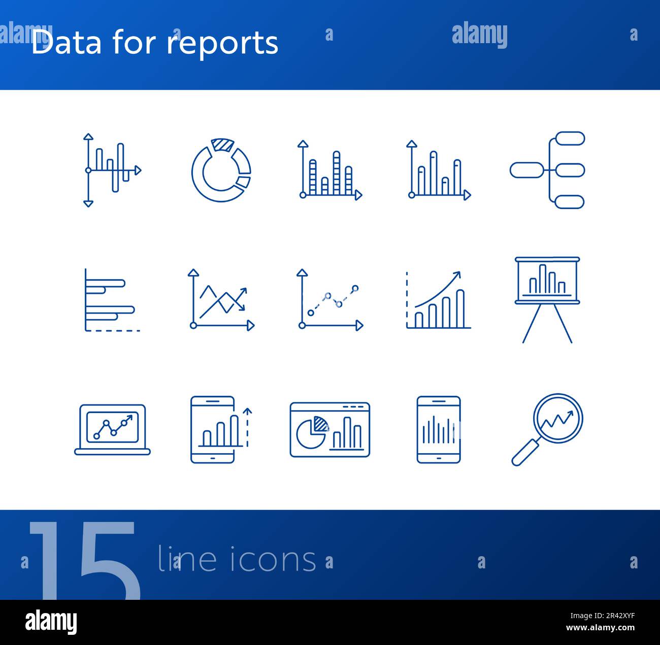 Reports analytics isolated concept Stock Vector Images - Alamy