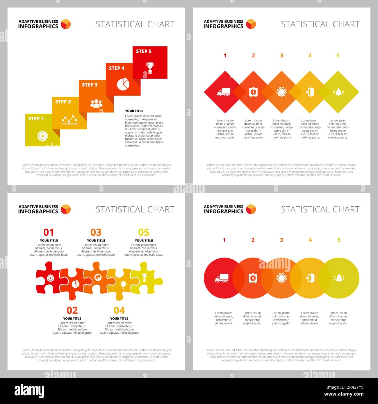 Modern infographic template set Stock Vector Image & Art - Alamy