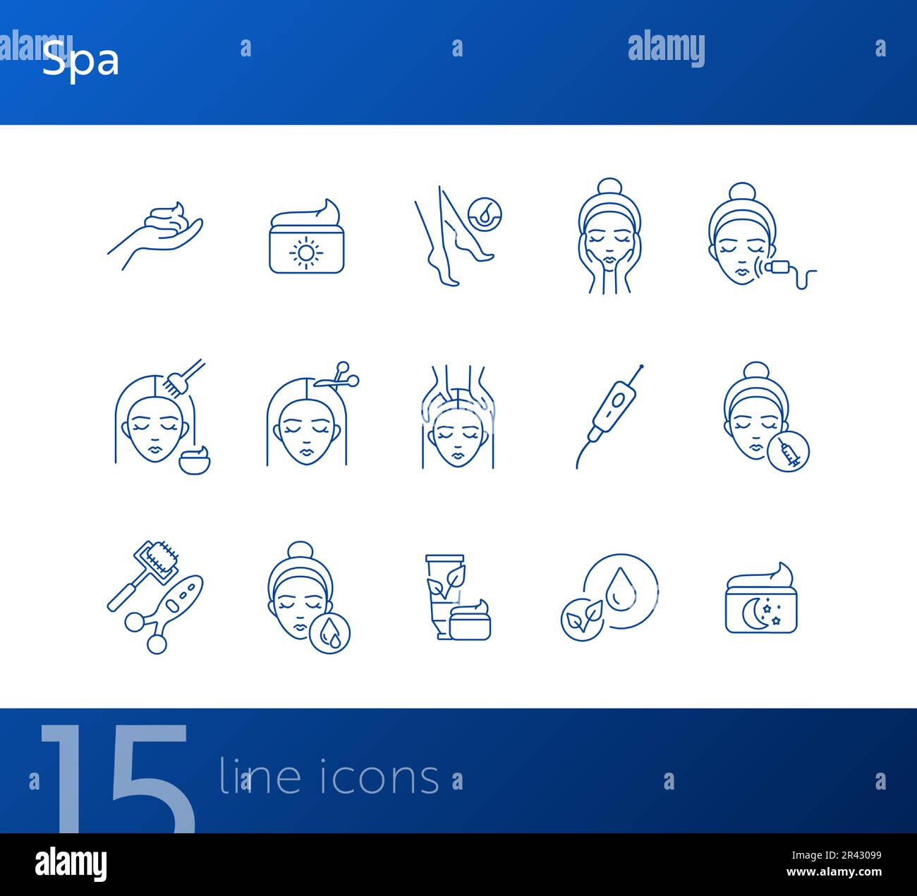 Spa icon set Stock Vector Image & Art - Alamy