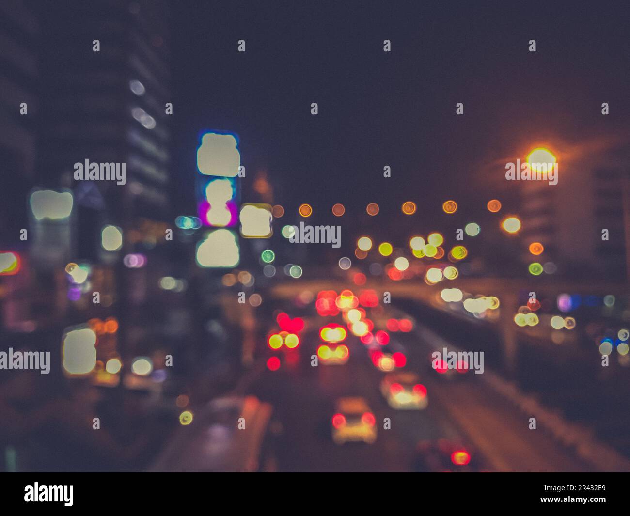 blur of traffic in the city at night background Stock Photo - Alamy