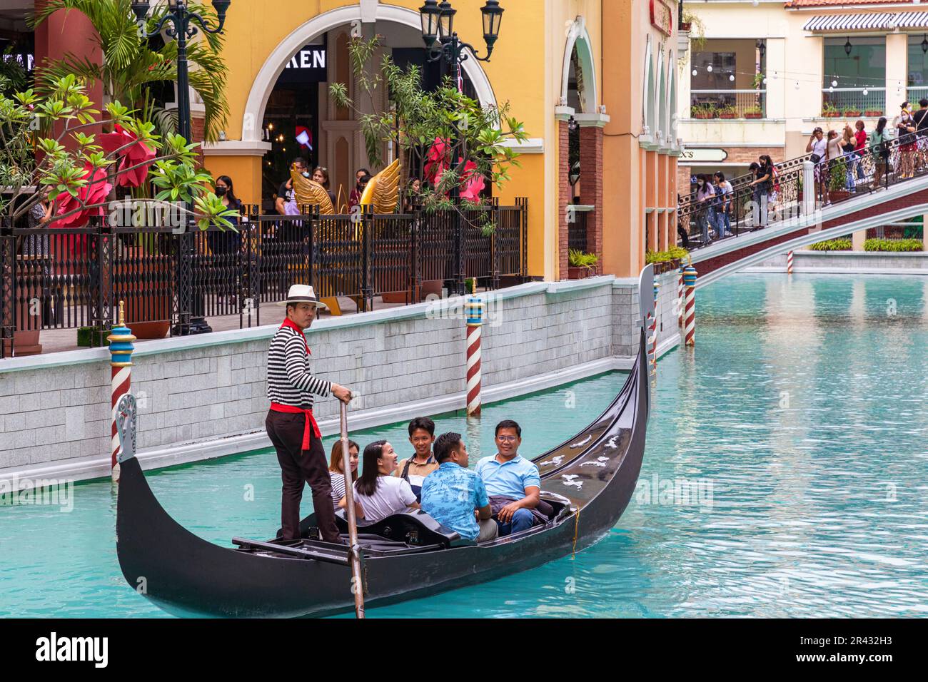 Gondola and gondolier at Venice Grand Canal Mall, Taguig City, Manila