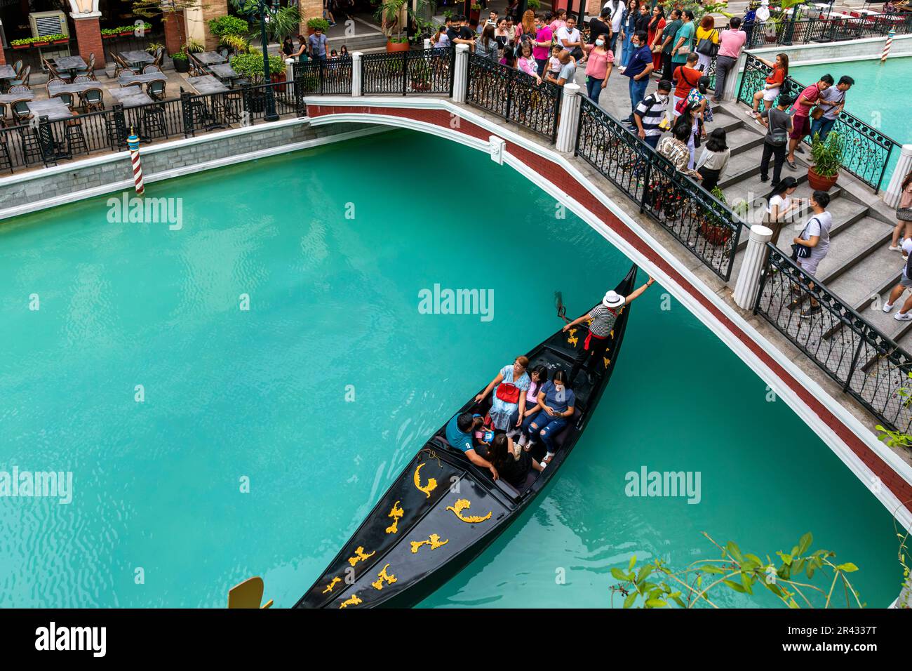 Gondola and gondolier at Venice Grand Canal Mall, Taguig City, Manila