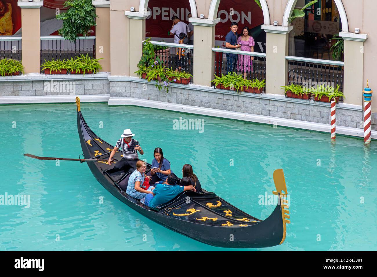 Gondola and gondolier at Venice Grand Canal Mall, Taguig City, Manila