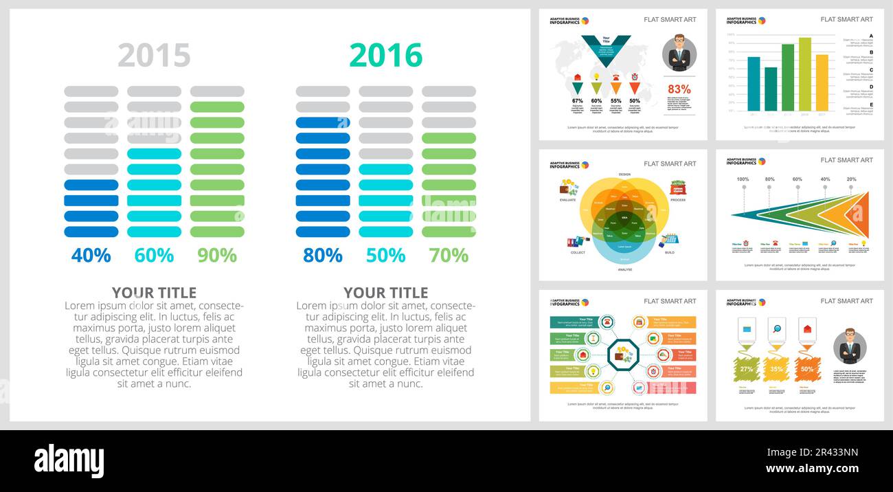 Colorful analysis or banking concept infographic charts set Stock ...