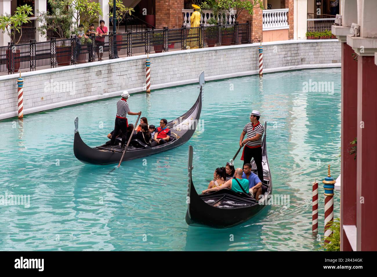 Gondola and gondolier at Venice Grand Canal Mall, Taguig City, Manila