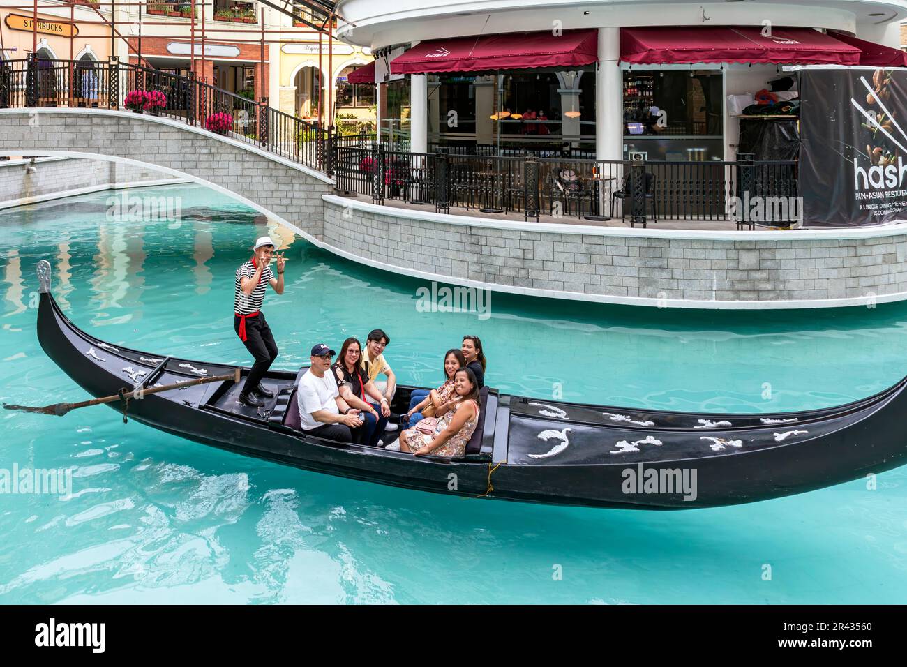 Gondola and gondolier at Venice Grand Canal Mall, Taguig City, Manila