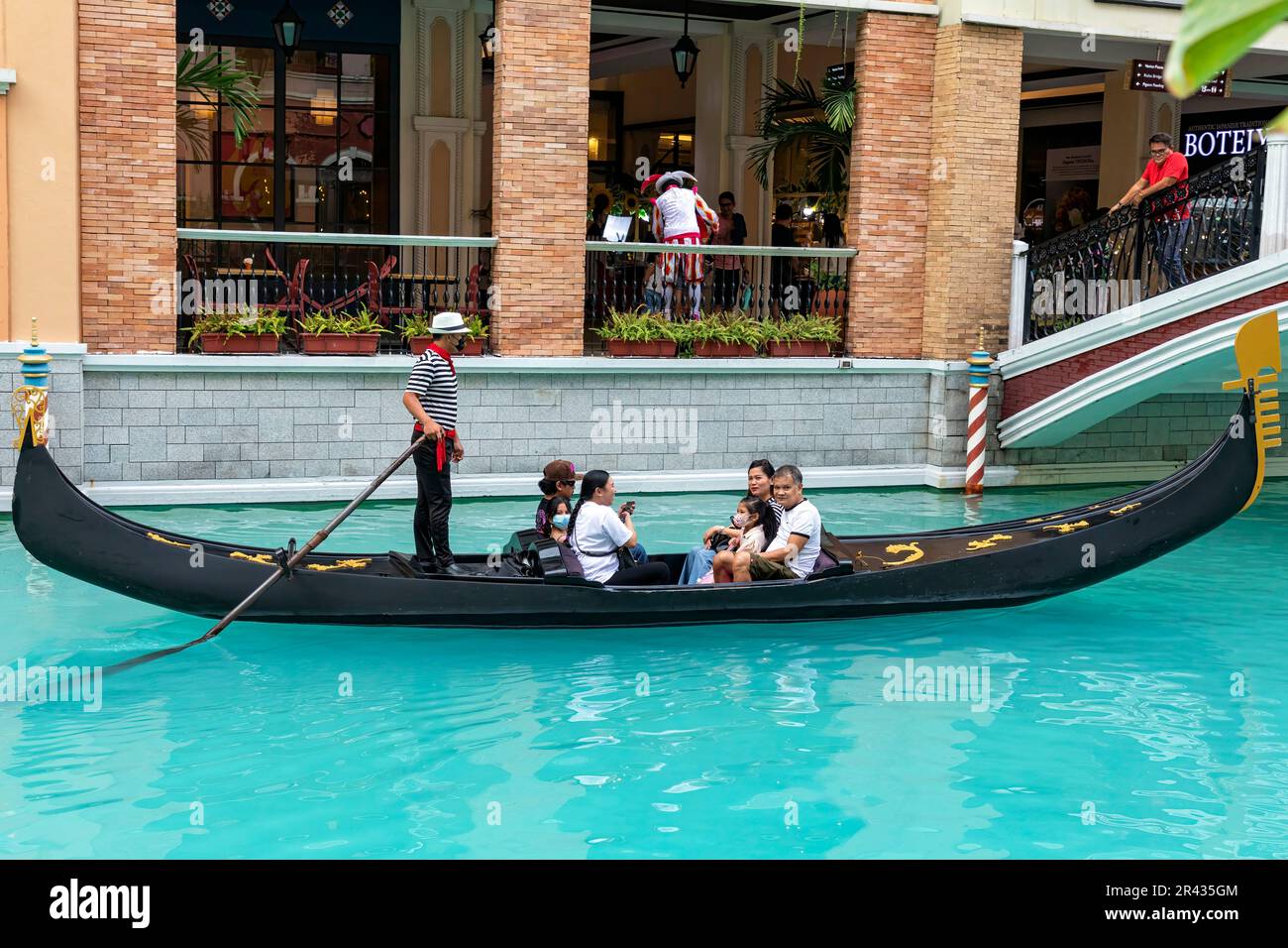 Gondola and gondolier at Venice Grand Canal Mall, Taguig City, Manila