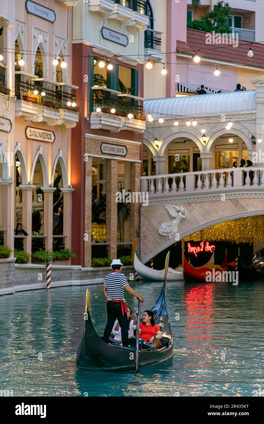Gondola and gondolier at Venice Grand Canal Mall, Taguig City, Manila