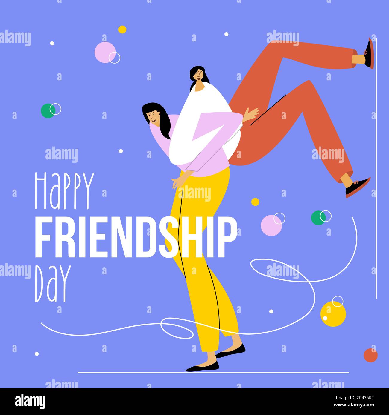 The couple women or teenager girls fun and celebration national best