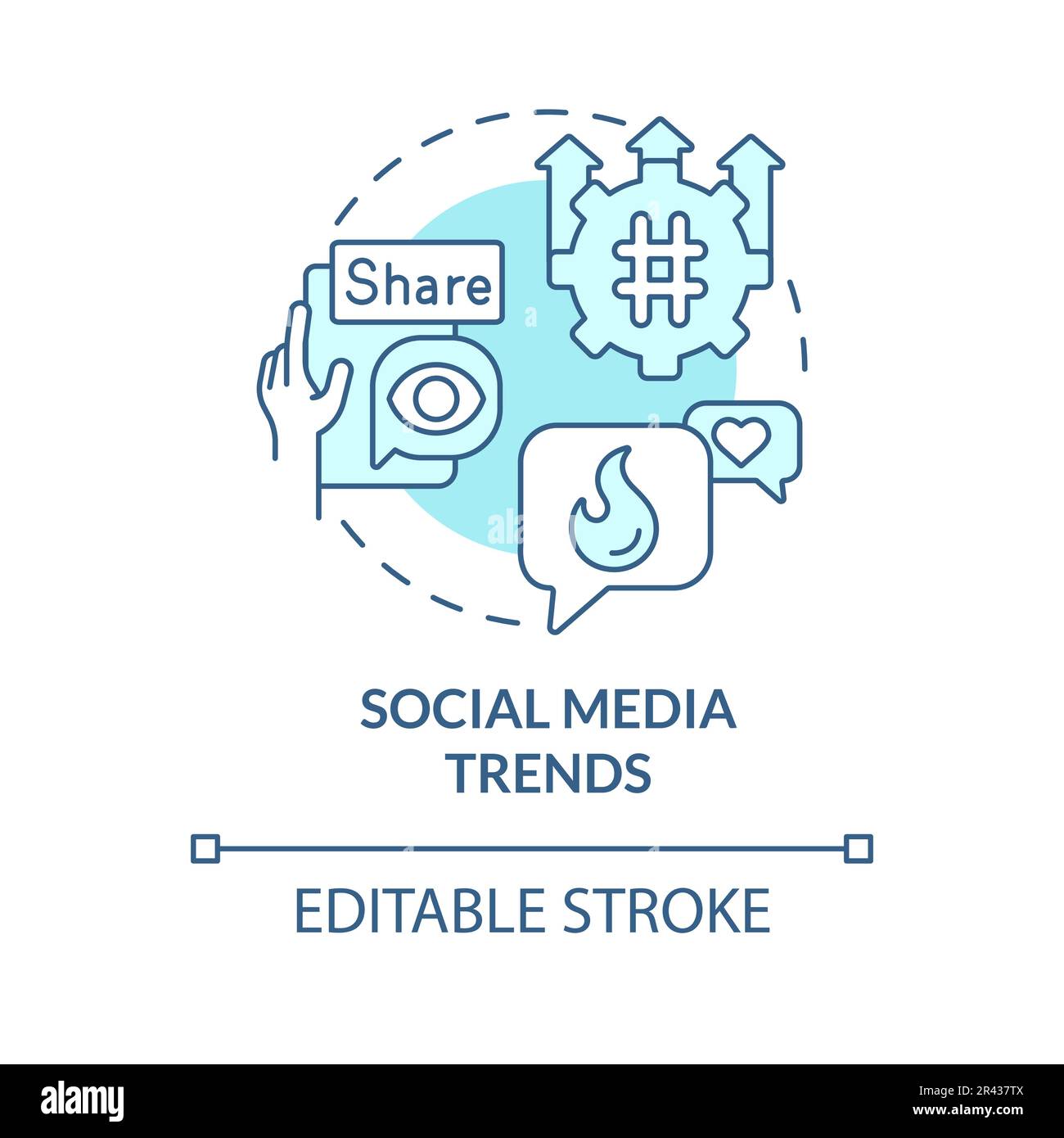 Social media trends turquoise concept icon Stock Vector Image & Art - Alamy