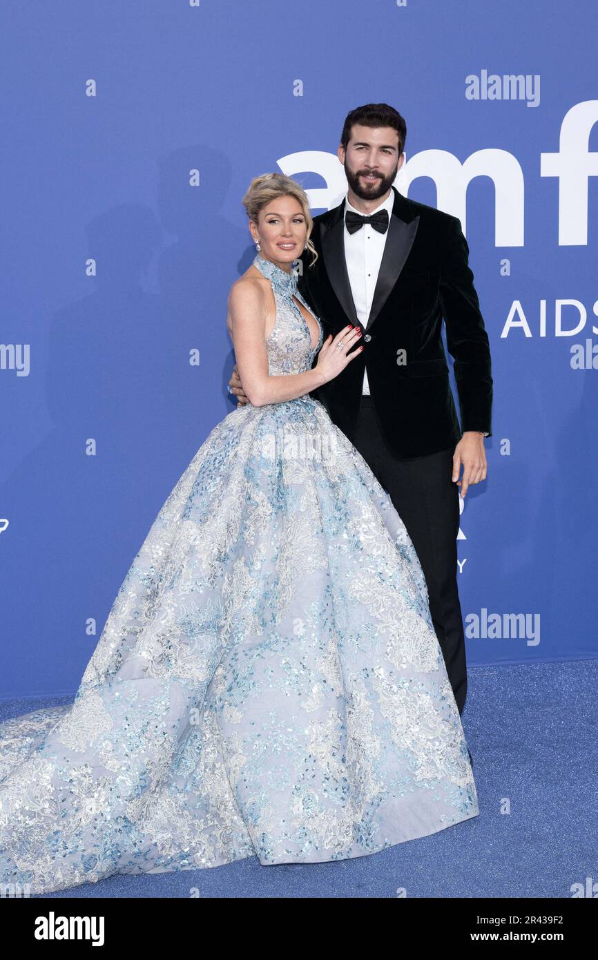 Cannes, France. May 25, 2023. Alvaro Nunez and Hofit Golan attend the