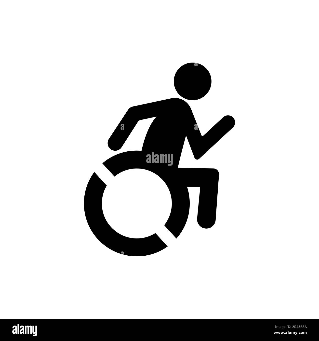 Disabled vector icon. Wheelchair symbol Stock Vector