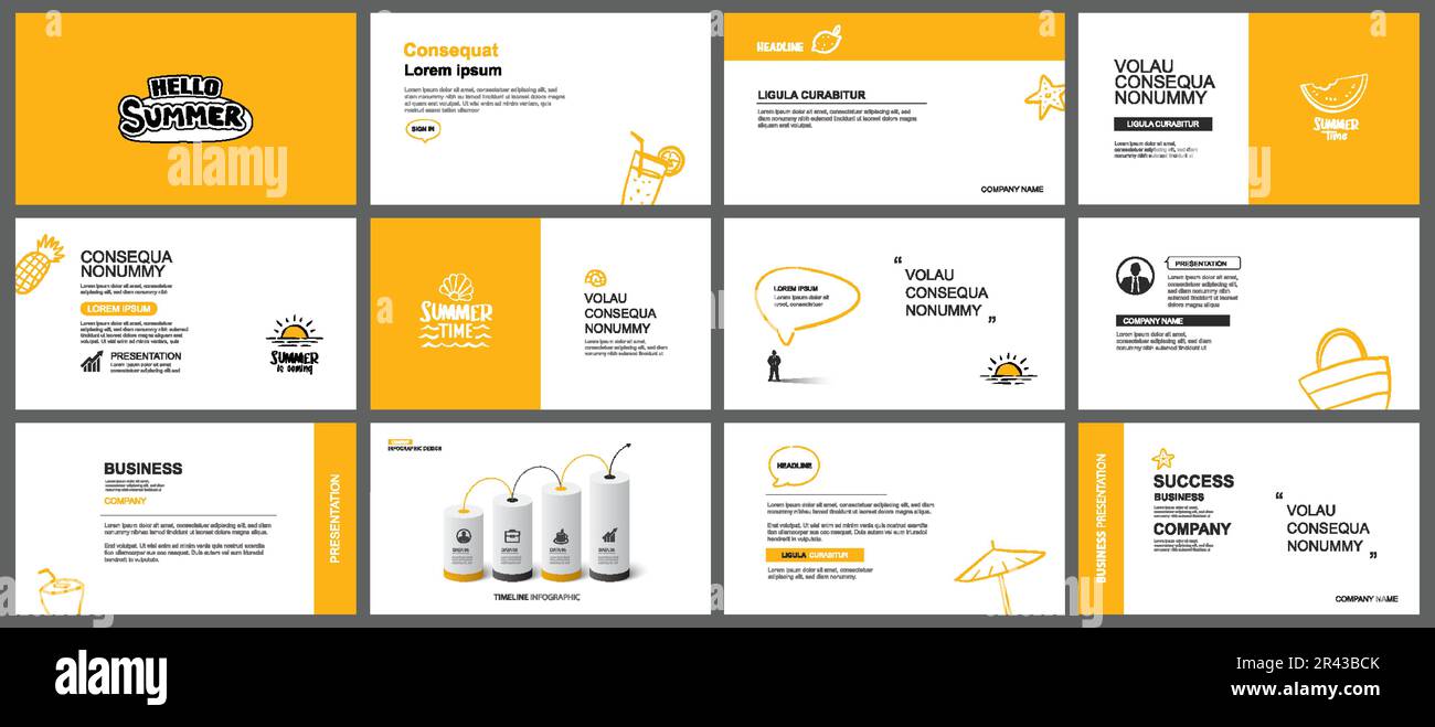 Presentation and slide layout background. Design yellow color summer