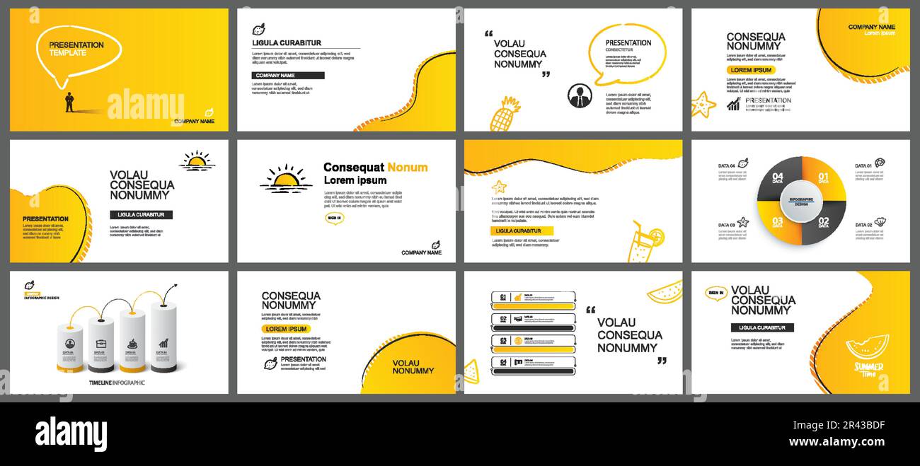 Presentation and slide layout background. Design yellow color summer