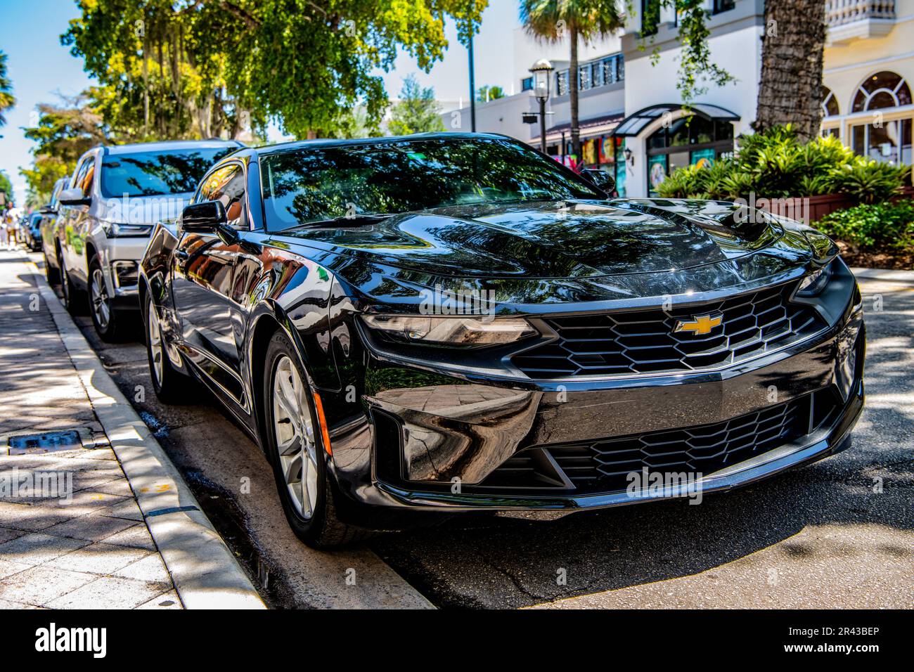 Miami, Florida Usa - March 25, 2023: Black 2016 Chevrolet Camaro 1Lt Chevy  Car Vehicle, Front View Stock Photo - Alamy