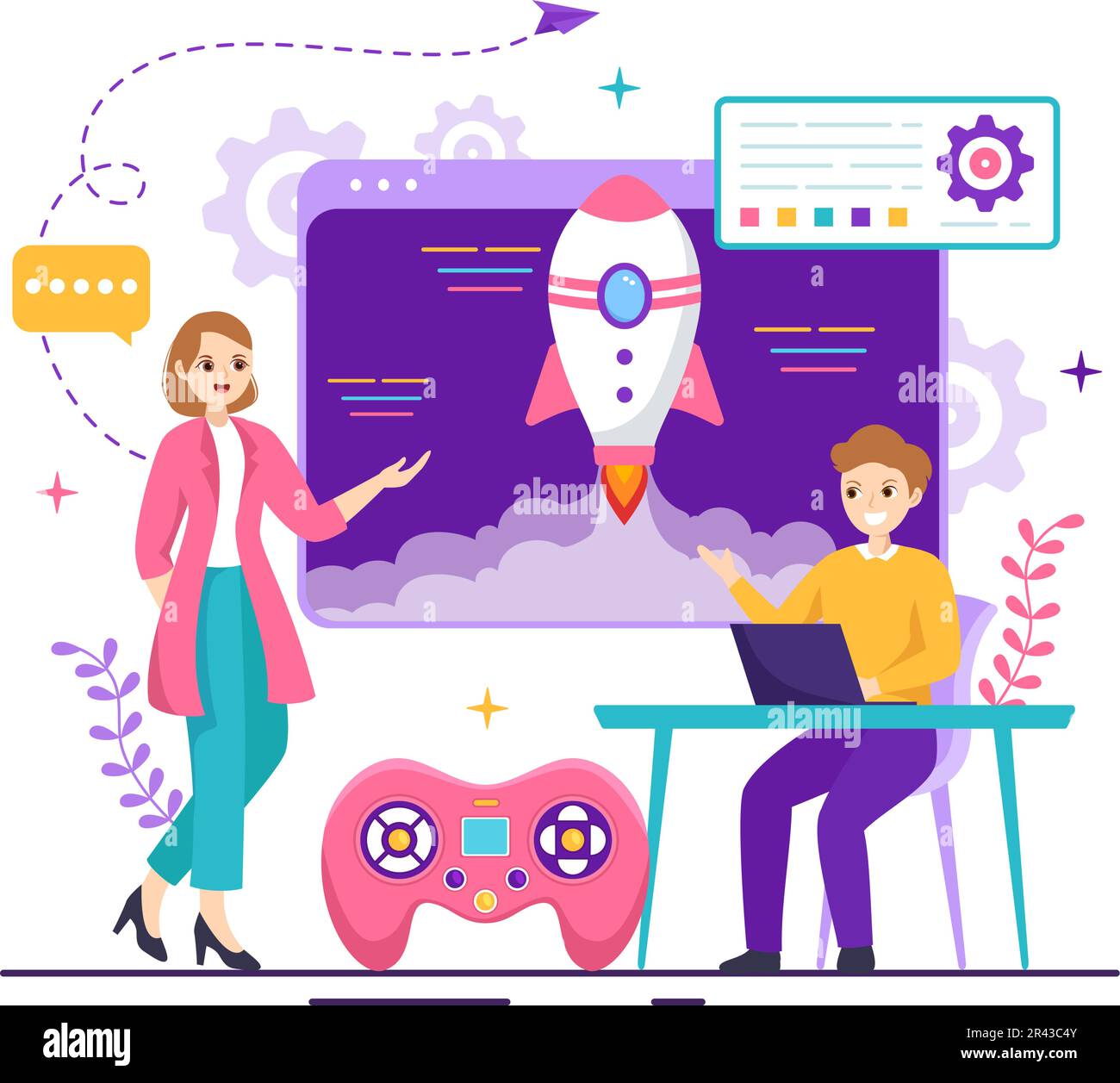Video game programming code Stock Vector Images - Alamy