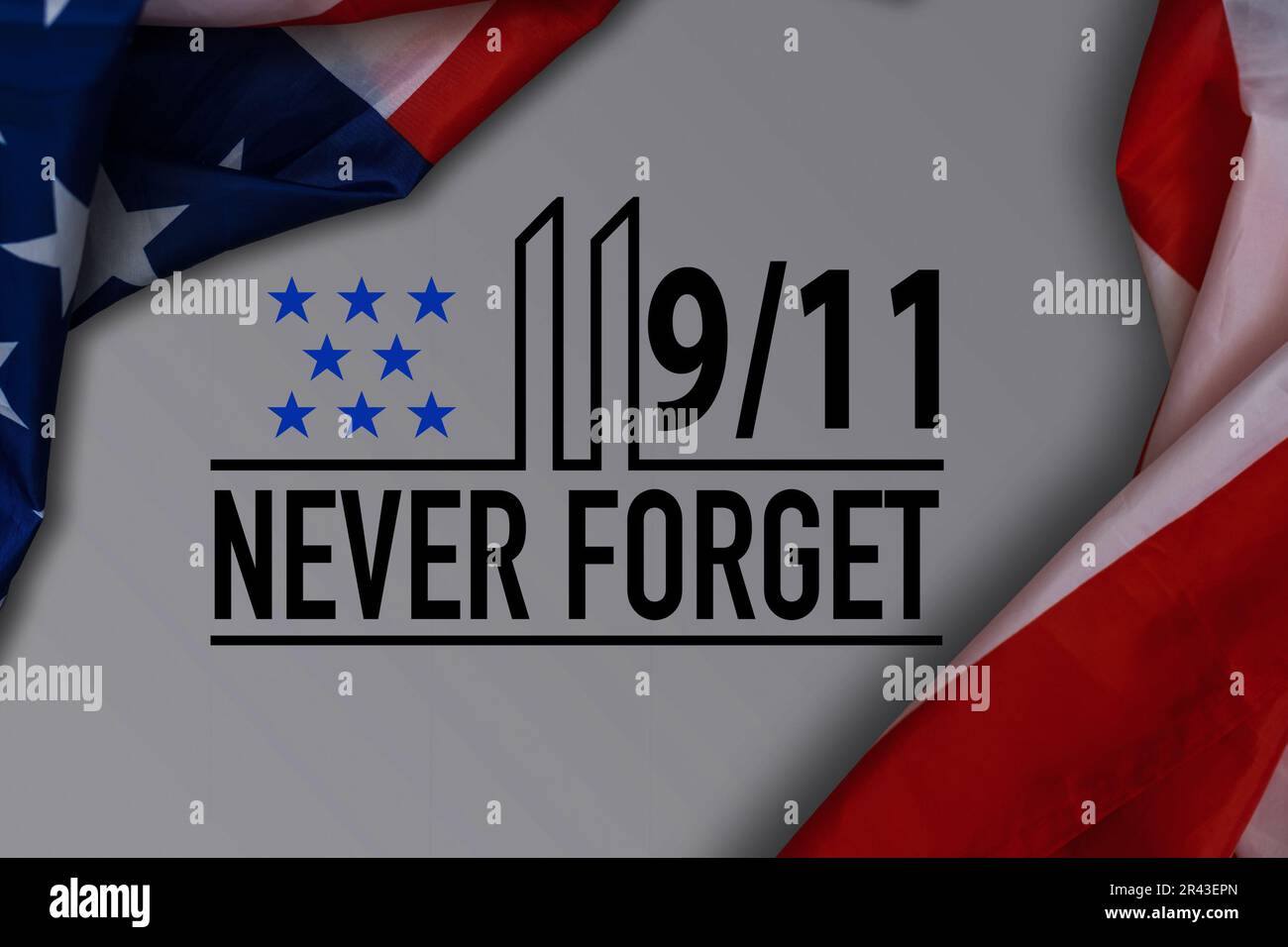 Patriot day 9 11 never forget social media graphics Stock Photo - Alamy