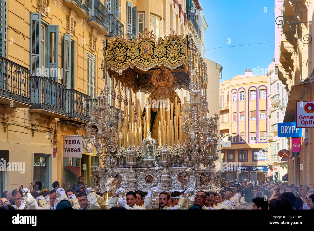 Andalusia Spain. Procession at the Semana Santa (Holy week) in Malaga
