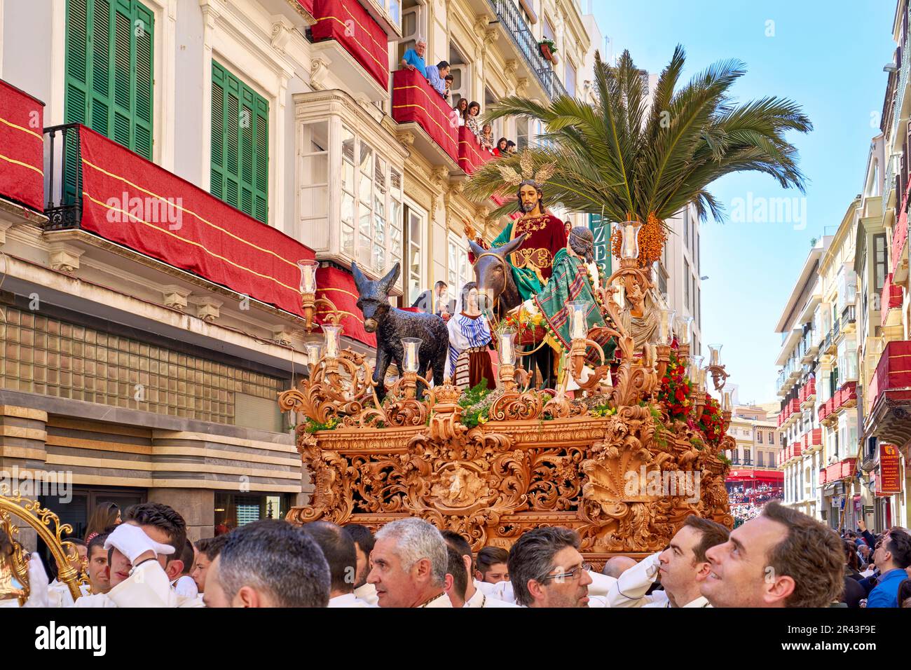 Andalusia Spain. Procession at the Semana Santa (Holy week) in Malaga