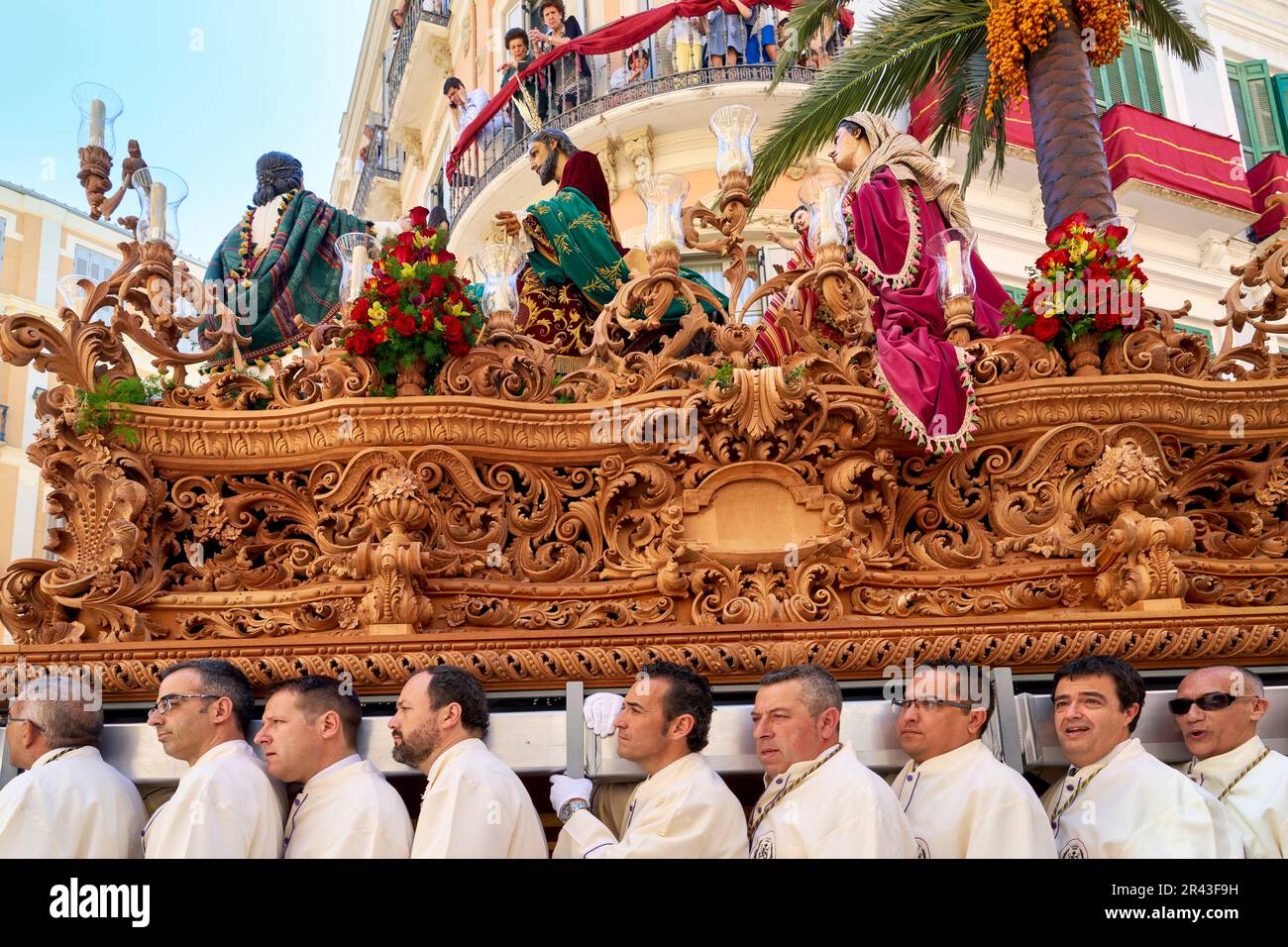 Andalusia Spain. Procession at the Semana Santa (Holy week) in Malaga