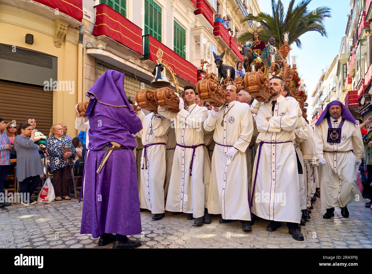 Andalusia Spain. Procession at the Semana Santa (Holy week) in Malaga