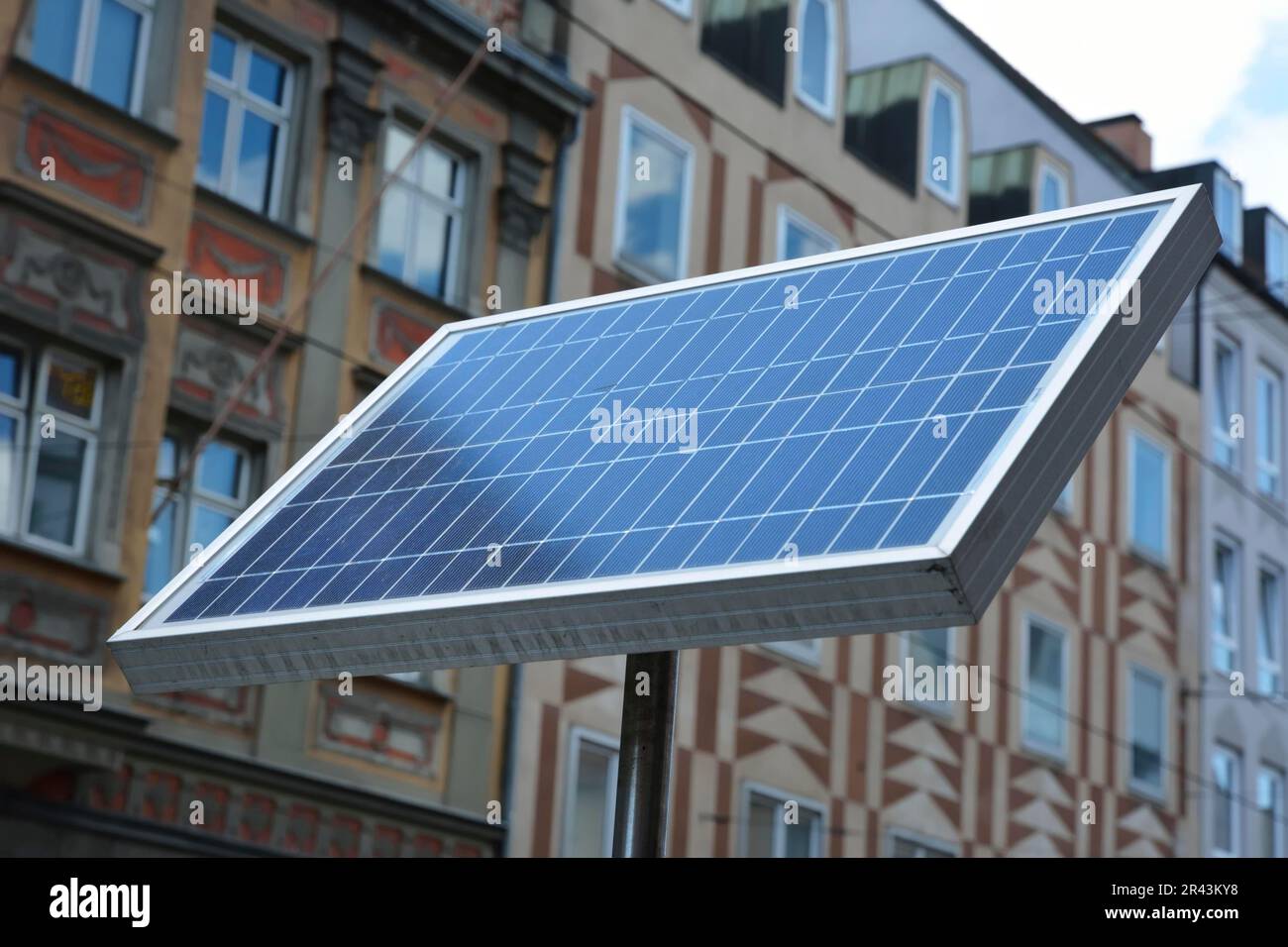 Solar collector in the city Stock Photo