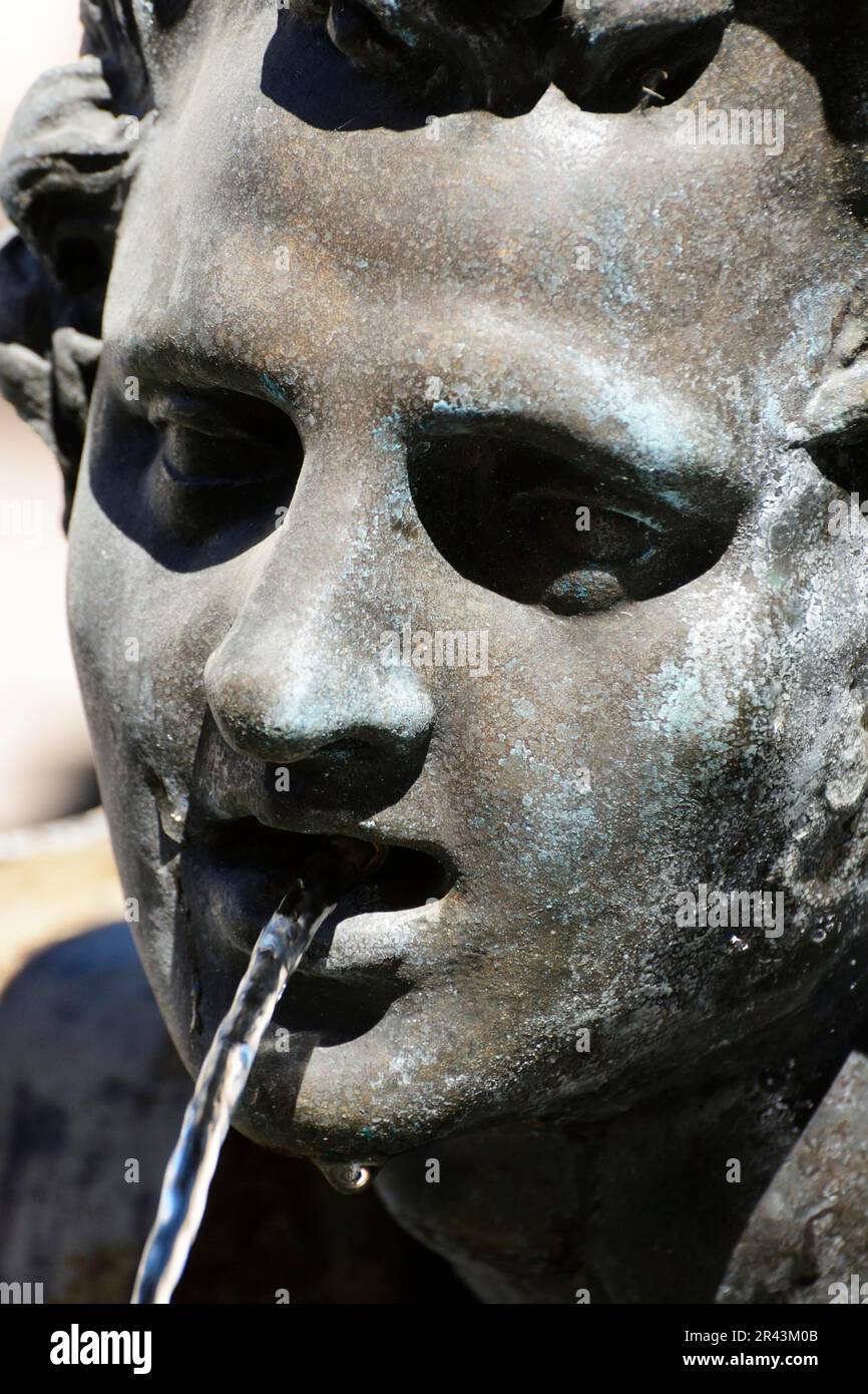 Sculpture which is part of the Herkules fountain in Augsburg, built 1600 Stock Photo