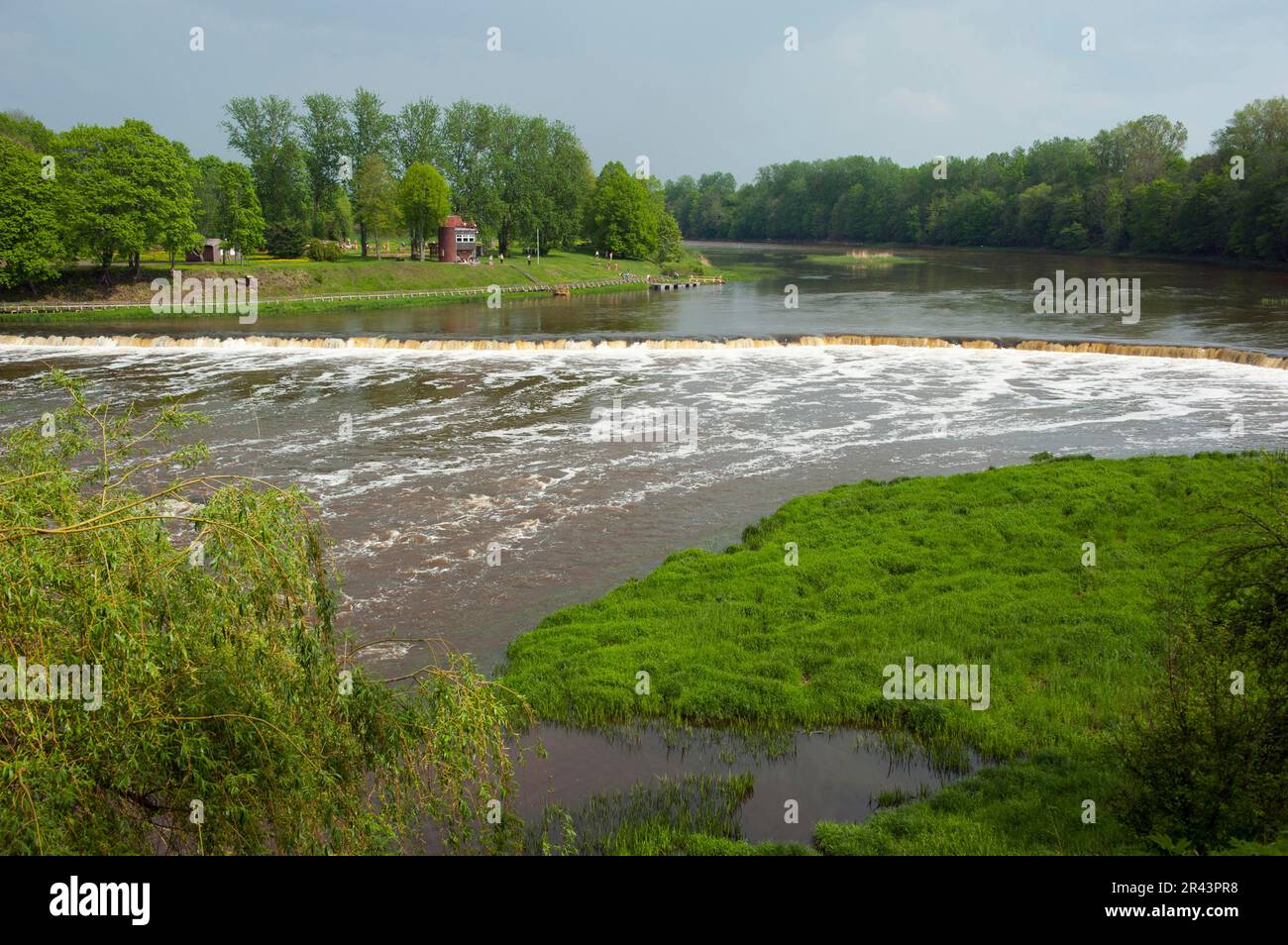 Waterfall, Kuldiga, Latvia, Baltic States, Europe, Rapids, River Venta, Ventas rumba, Goldingen, Courland, Kurzeme Stock Photo