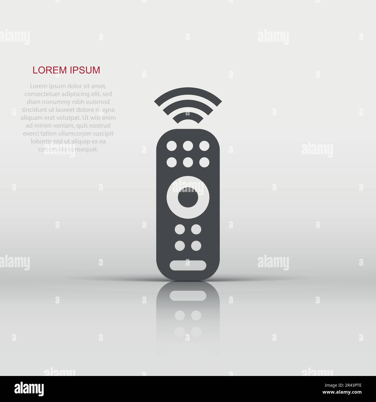 Remote control icon in flat style. Infrared controller vector ...