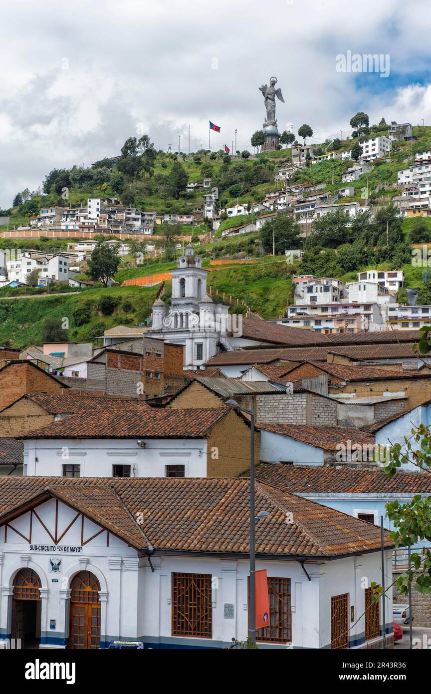 Statue of the Virgin Mary of Quito, El Panecillo Hill, Quito, Pichincha Province, Ecuador