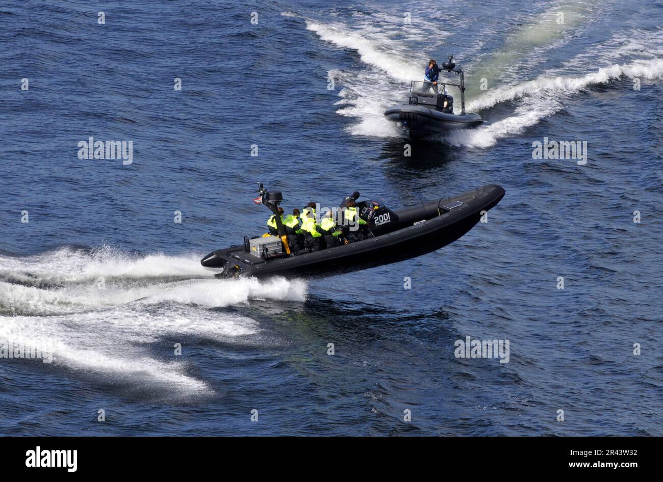 Speedboat, speedboat, racing boat, inflatable boat, Oslofjord, Norway ...