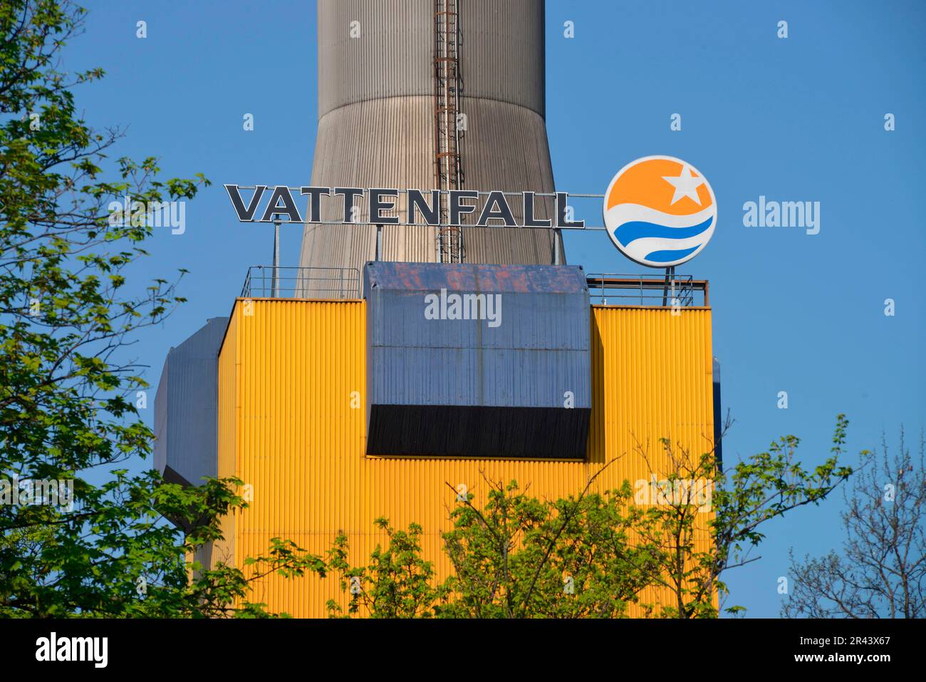 Vattenfall, combined heat and power plant, Forckenbeckstrasse, Wilmersdorf, Berlin, Germany Stock Photo
