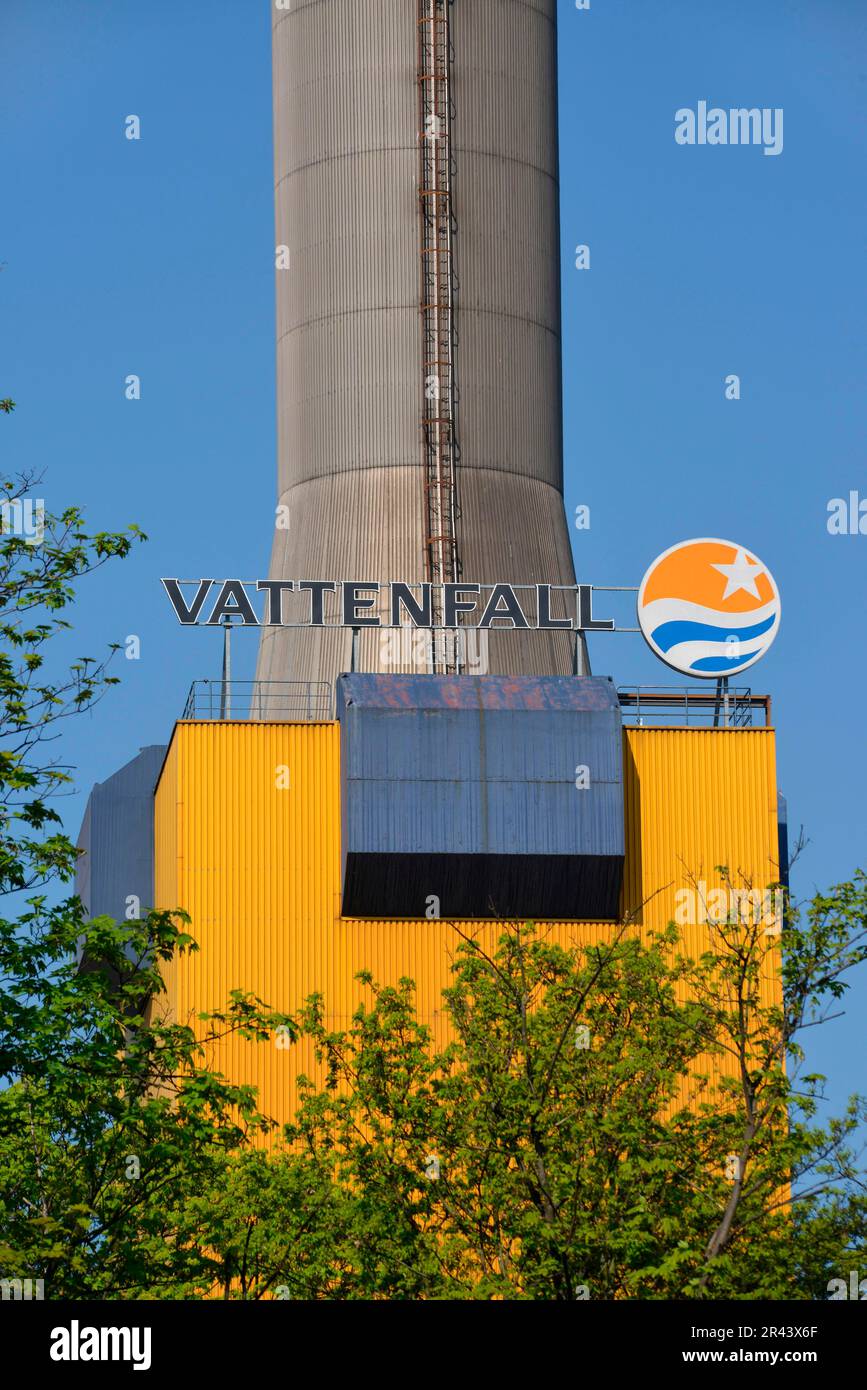 Vattenfall, combined heat and power plant, Forckenbeckstrasse, Wilmersdorf, Berlin, Germany Stock Photo