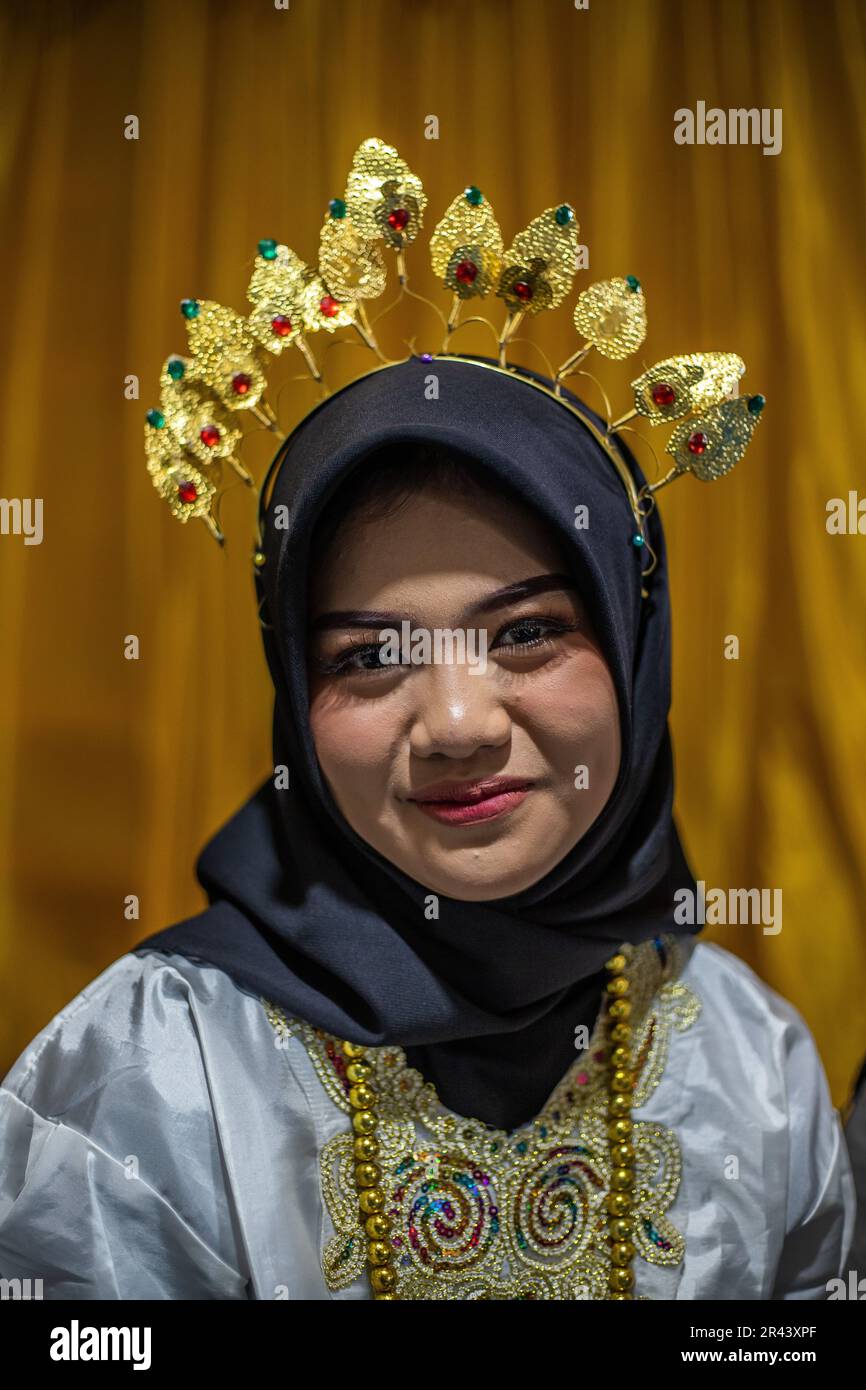 Traditional costumes during a bugis weeding in Sulawesi, Indonesia