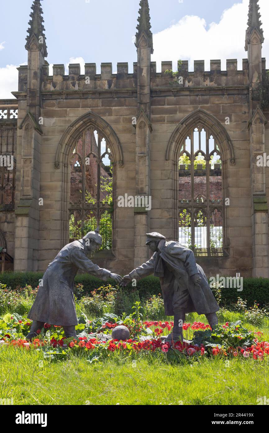 Liverpool, united kingdom May, 16, 2023 The sculpture All Together Now