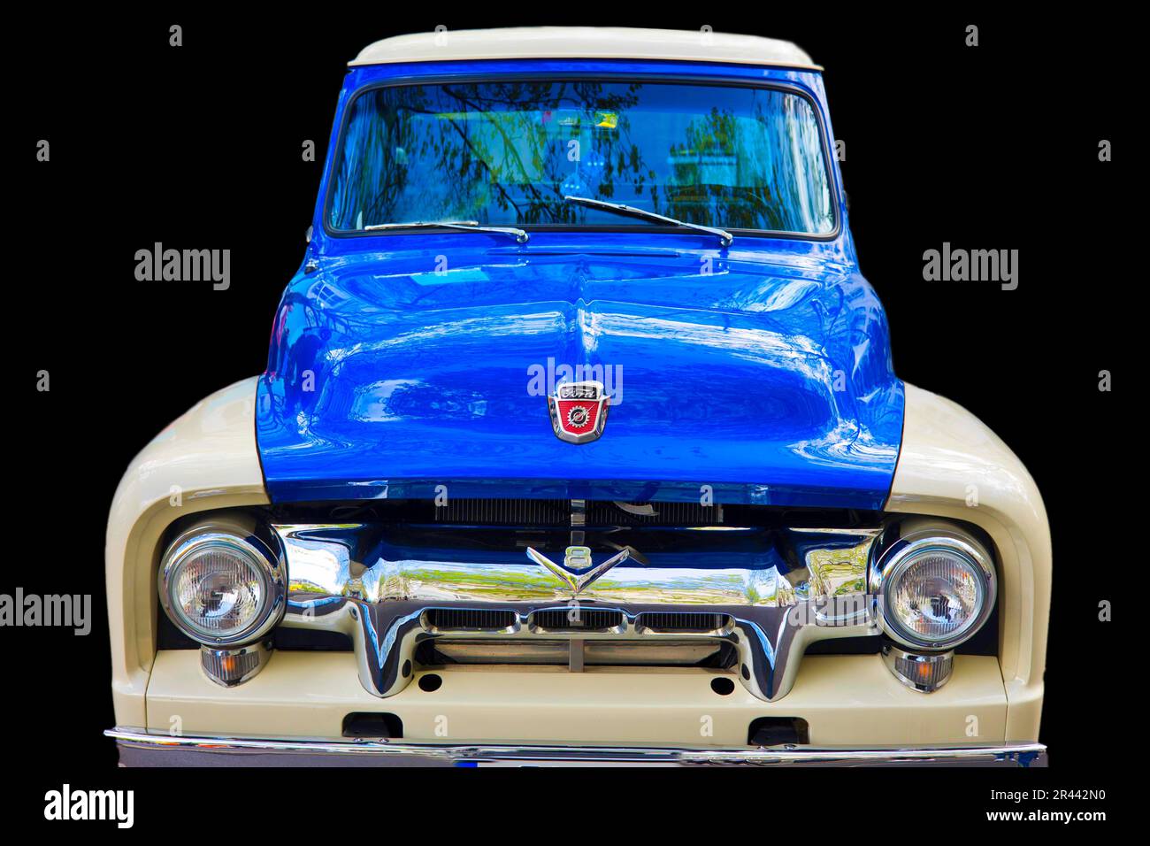 Ford F100 V8 blue, pickup car, classic car, Classic Days, Berlin, Germany Stock Photo